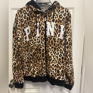 PINK leopard hoodie XL